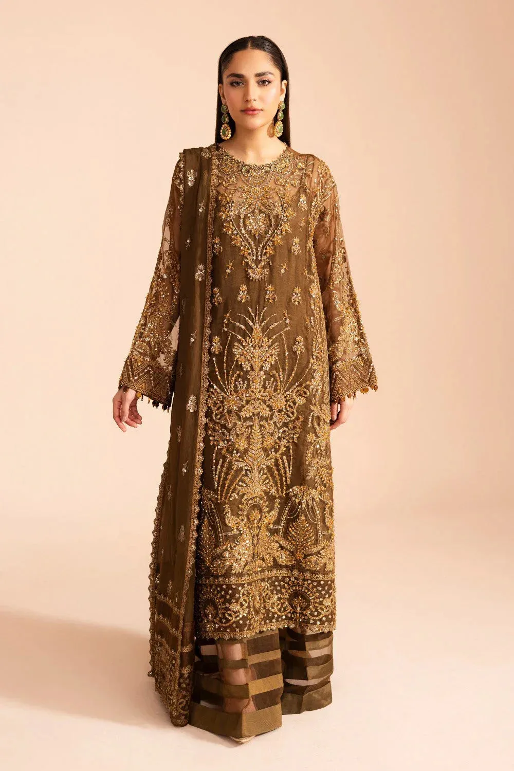 Maryum N Maria Zircon Formals Olive Haze Organza – view 1 – Poshaq