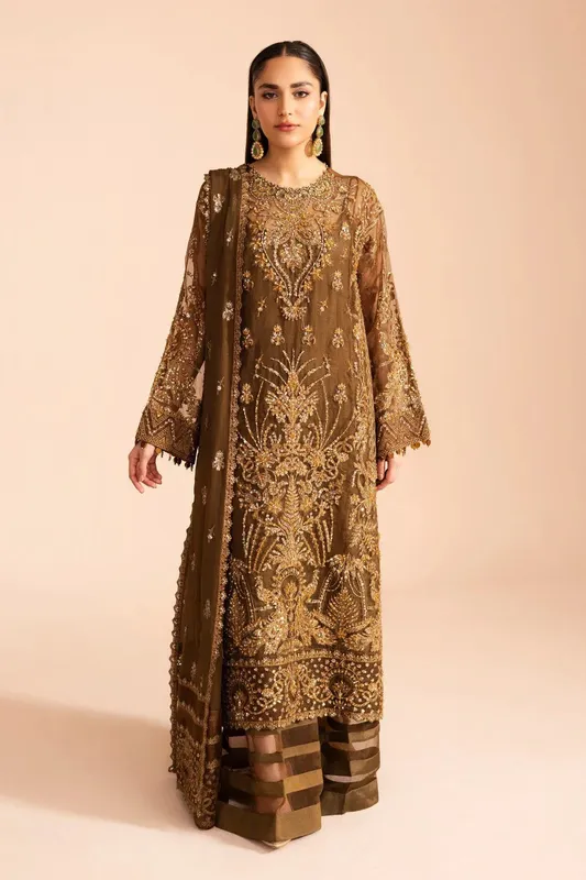 Maryum N Maria Zircon Formals Olive Haze Organza – view 1 – Poshaq