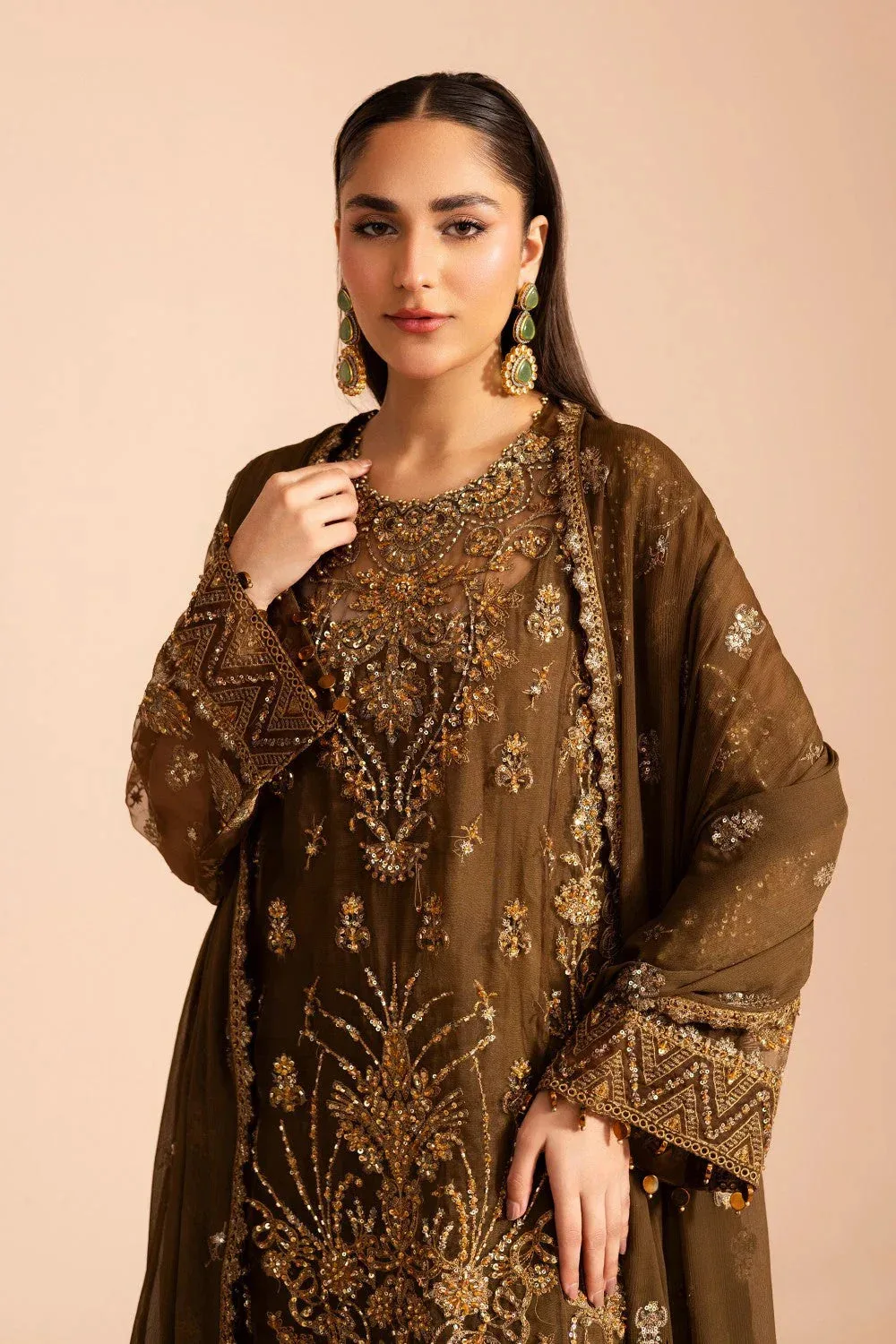 Maryum N Maria Zircon Formals Olive Haze Organza – view 3 – Poshaq
