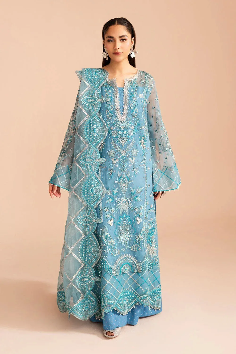 Maryum N Maria Zircon Formals Light Blue Organza – view 1 – Poshaq