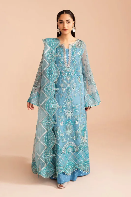 Maryum N Maria Zircon Formals Light Blue Organza – view 1 – Poshaq