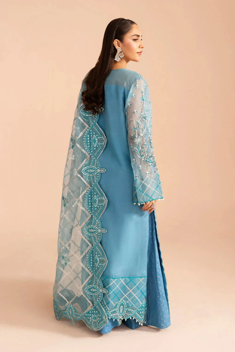 Maryum N Maria Zircon Formals Light Blue Organza – view 2 – Poshaq