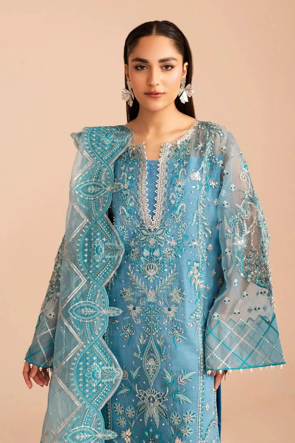 Maryum N Maria Zircon Formals Light Blue Organza – view 3 – Poshaq