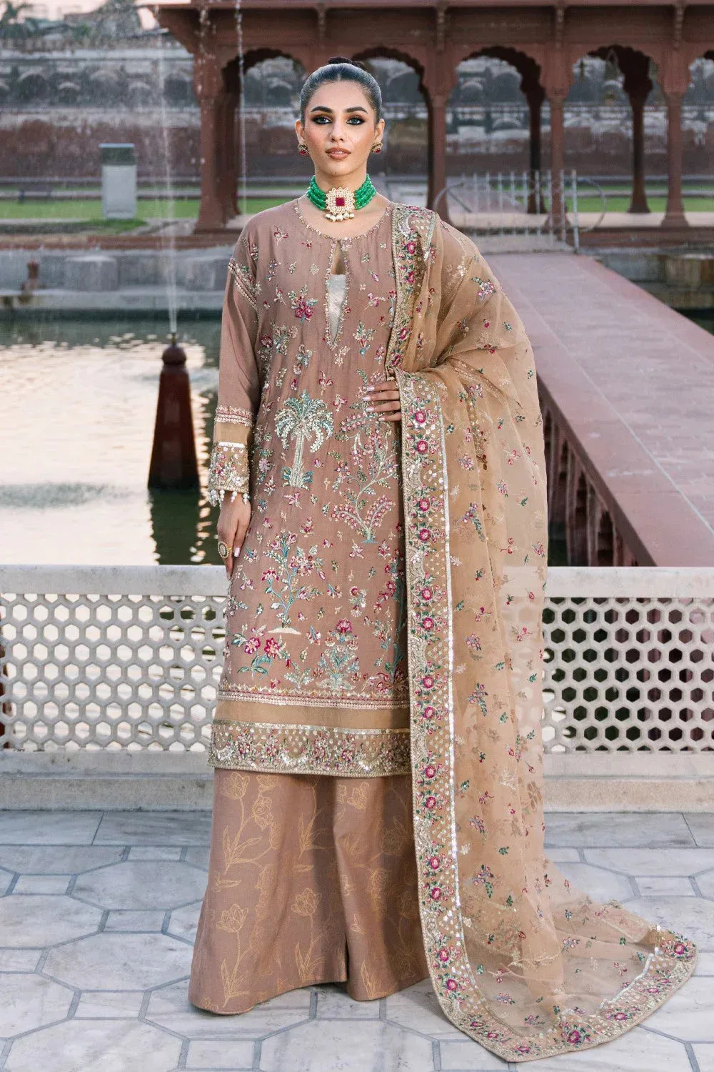 Maryum N Maria Zircon Formals Coffee Organza – view 1 – Poshaq