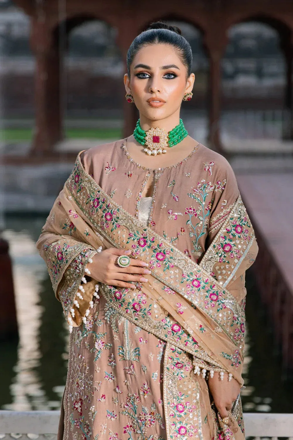 Maryum N Maria Zircon Formals Coffee Organza – view 3 – Poshaq