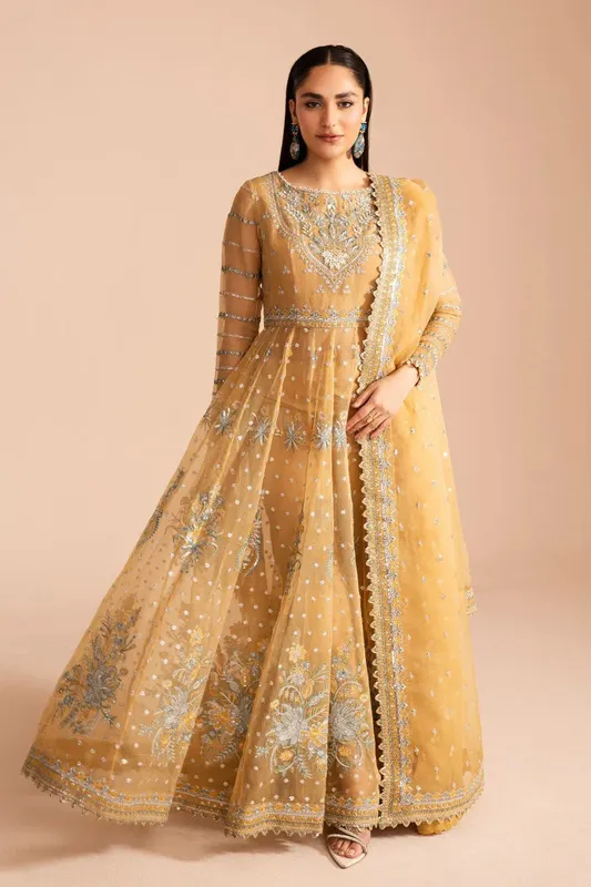 Maryum N Maria Zircon Formals Dust Yellow Organza – view 1 – Poshaq
