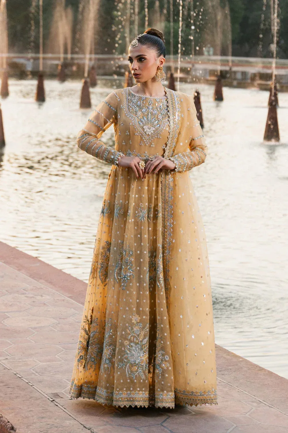 Maryum N Maria Zircon Formals Dust Yellow Organza – view 2 – Poshaq