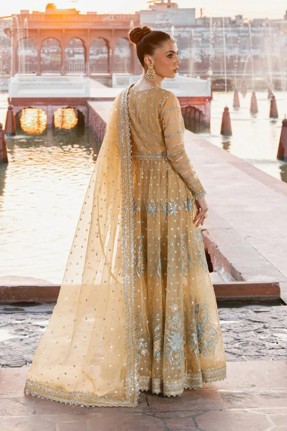 Maryum N Maria Zircon Formals Dust Yellow Organza – view 3 – Poshaq