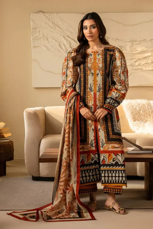 Maryum N Maria Nazm Collection Multi Silk – view 1 – Poshaq