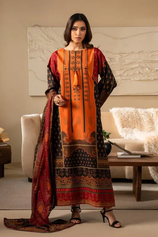 Maryum N Maria Nazm Collection Orange Silk – view 1 – Poshaq