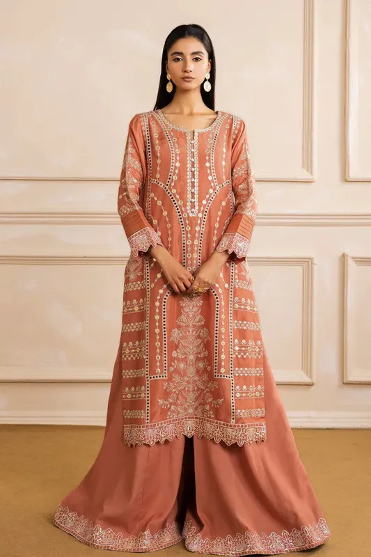 Maryum N Maria Nora Collection Peach Silk – view 1 – Poshaq