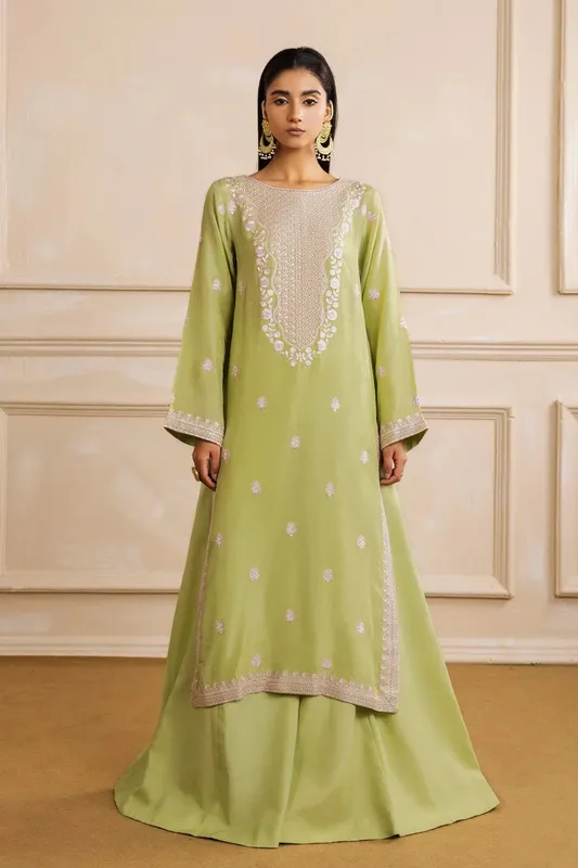 Maryum N Maria Nora Collection Lime Silk – view 1 – Poshaq