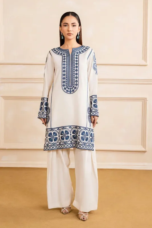 Maryum N Maria Nora Collection Off White Viscose – view 1 – Poshaq