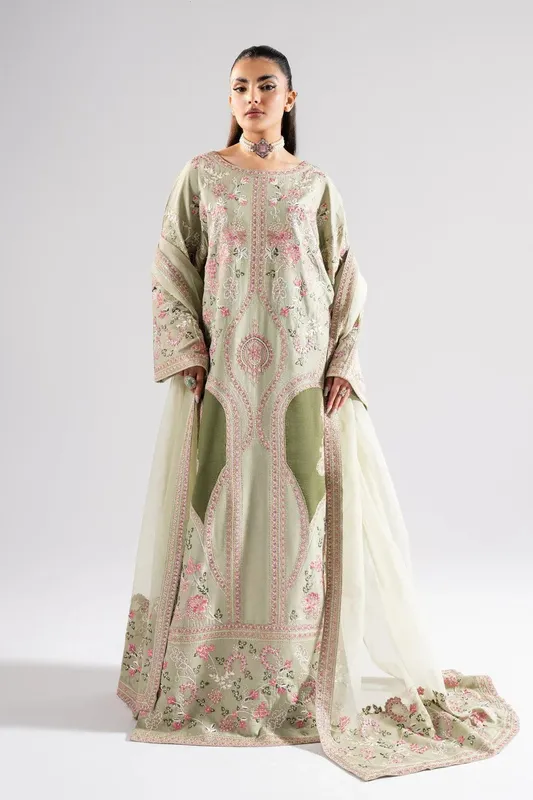 Maryum N Maria Luna Formals Jade Green Viscose – view 1 – Poshaq