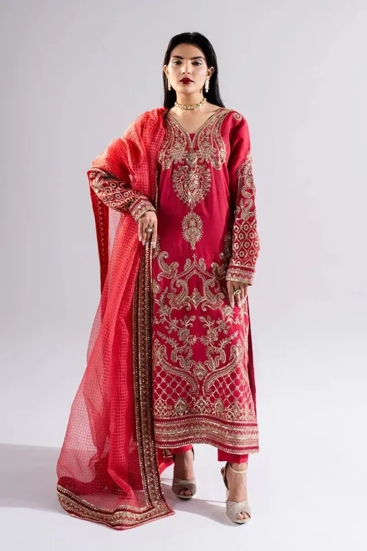 Maryum N Maria Luna Formals Hot Pink Viscose – view 1 – Poshaq