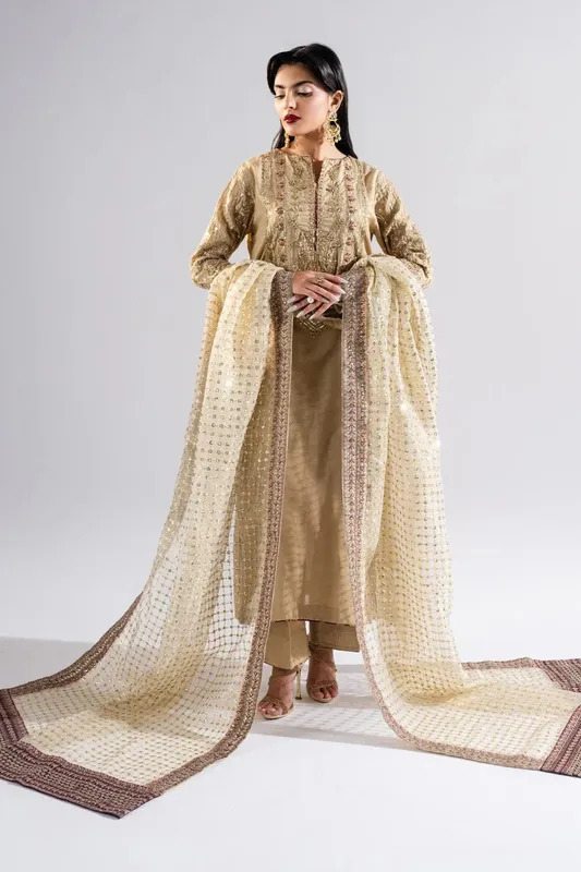 Maryum N Maria Luna Formals Dull Gold Viscose – view 1 – Poshaq