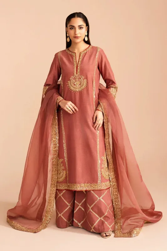 Maryum N Maria Iris Formals Dusty Pink Viscose – view 1 – Poshaq