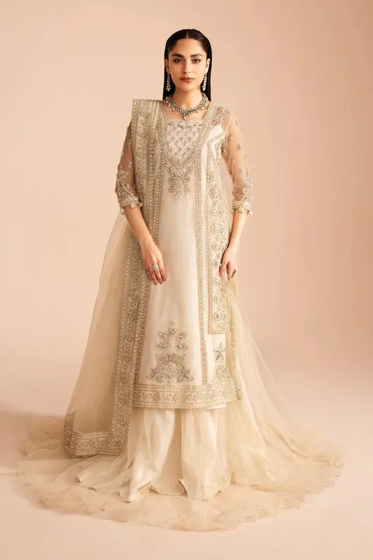 Maryum N Maria Iris Formals White Net – view 1 – Poshaq
