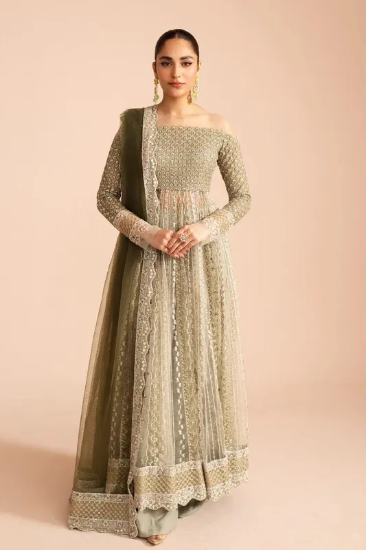 Maryum N Maria Iris Formals Grey Net – view 1 – Poshaq