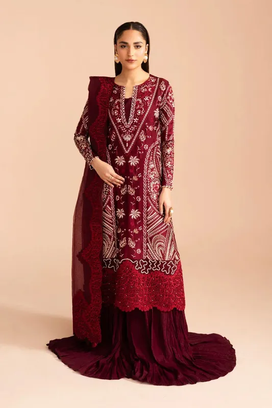 Maryum N Maria Iris Formals Crimson Organza – view 1 – Poshaq