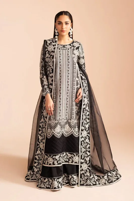 Maryum N Maria Iris Formals Black Viscose – view 1 – Poshaq