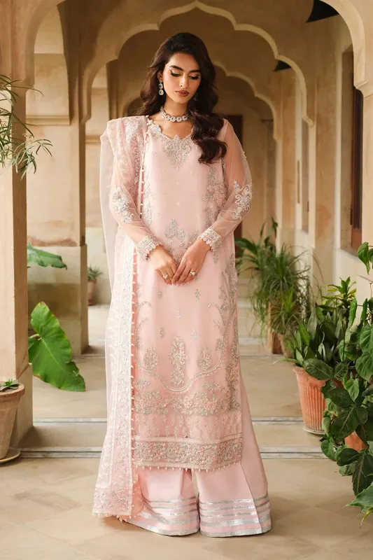 Maryum N Maria Musk Formals Light Pink Net – view 1 – Poshaq
