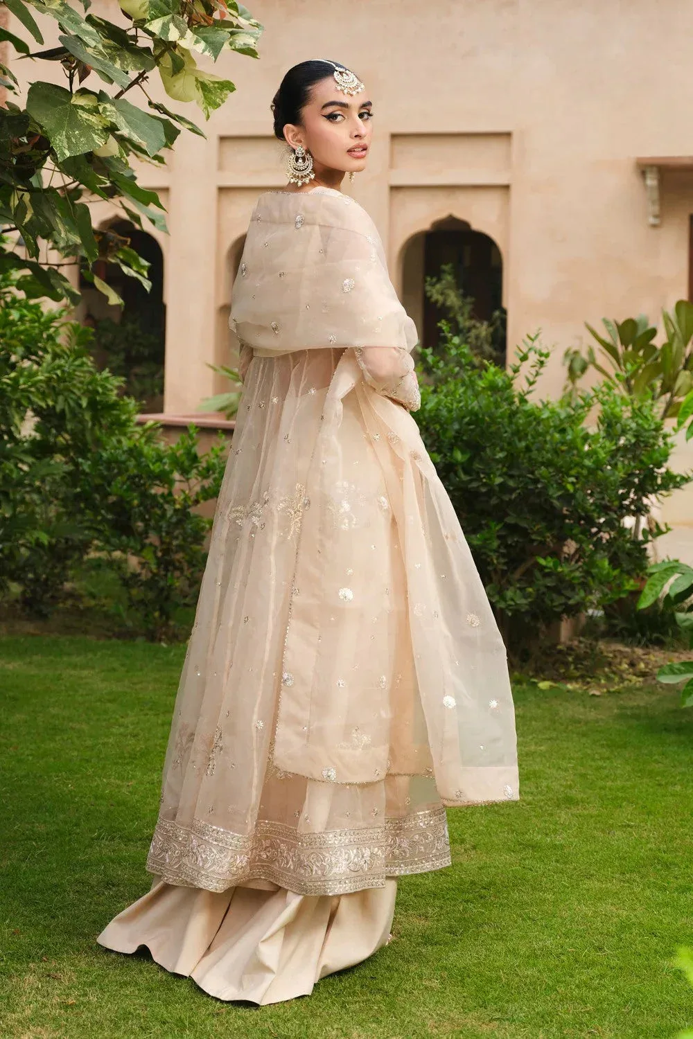 Maryum N Maria Musk Formals Cream Organza – view 2 – Poshaq