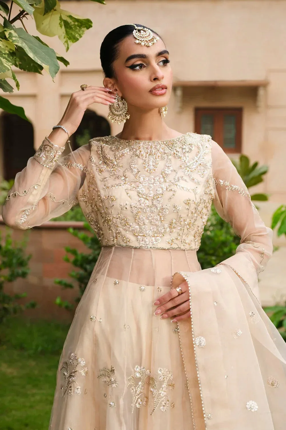 Maryum N Maria Musk Formals Cream Organza – view 3 – Poshaq