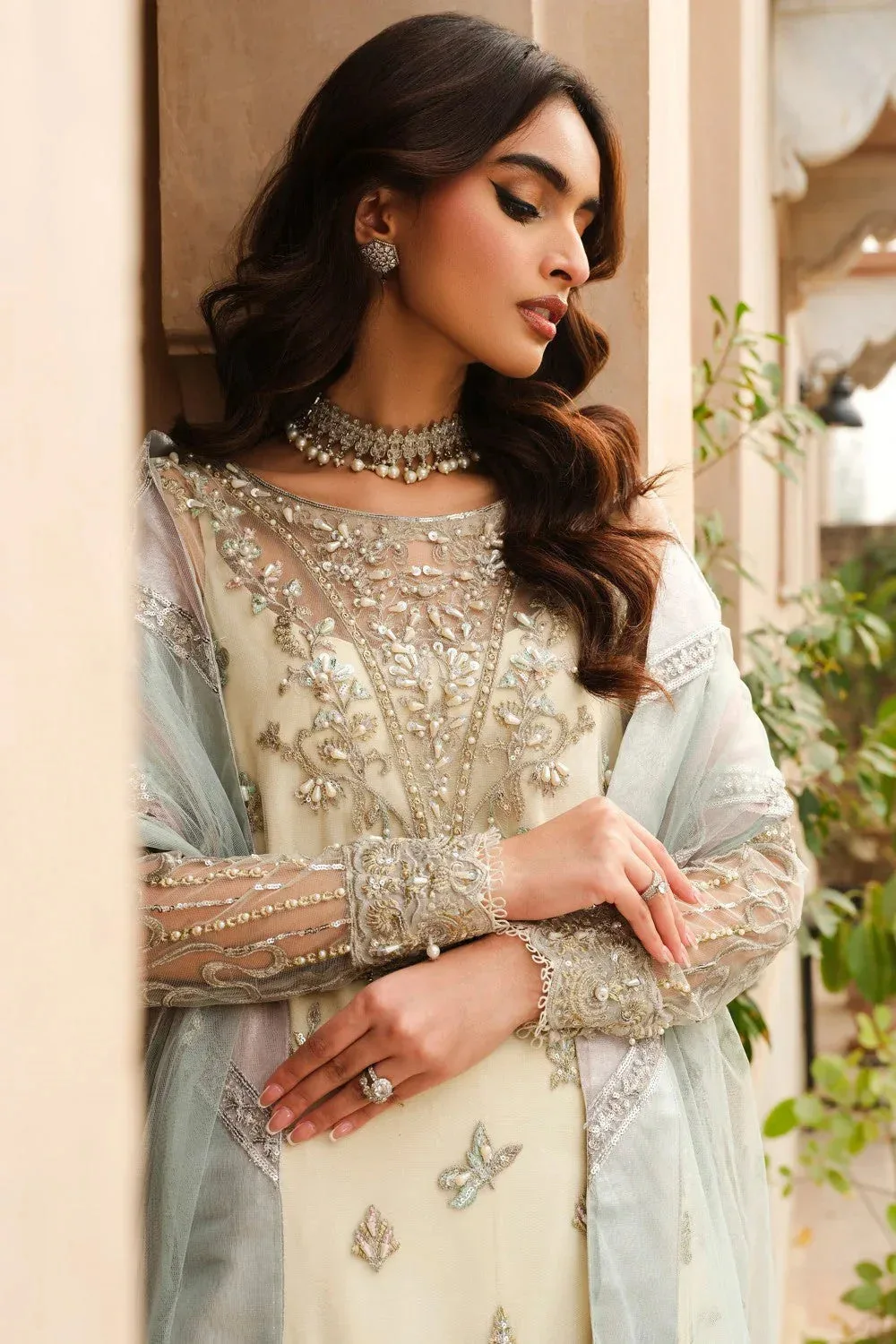 Maryum N Maria Musk Formals Ivory Organza – view 3 – Poshaq