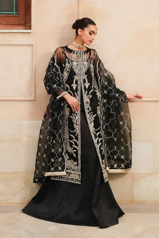 Maryum N Maria Musk Formals Black Organza – view 1 – Poshaq