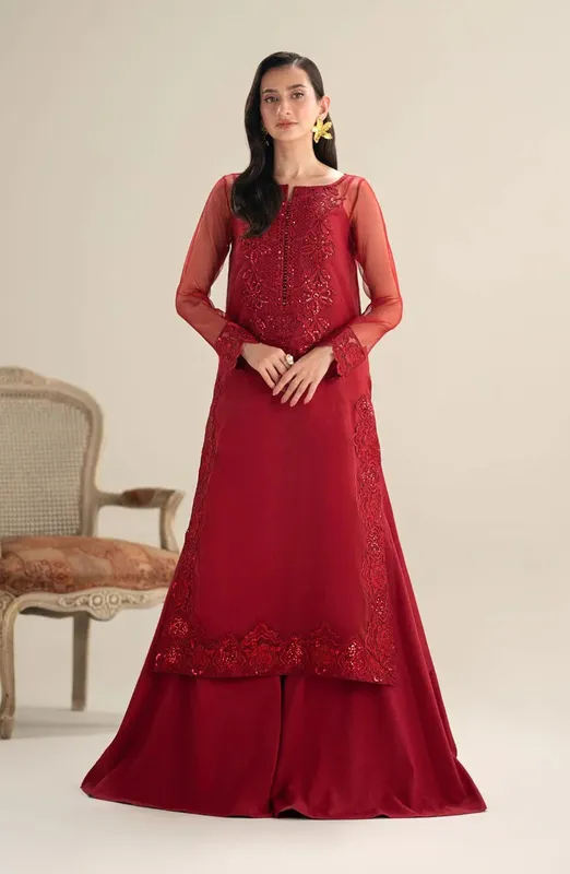 Maryum N Maria Lagom Ready to Wear Red Organza – view 1 – Poshaq
