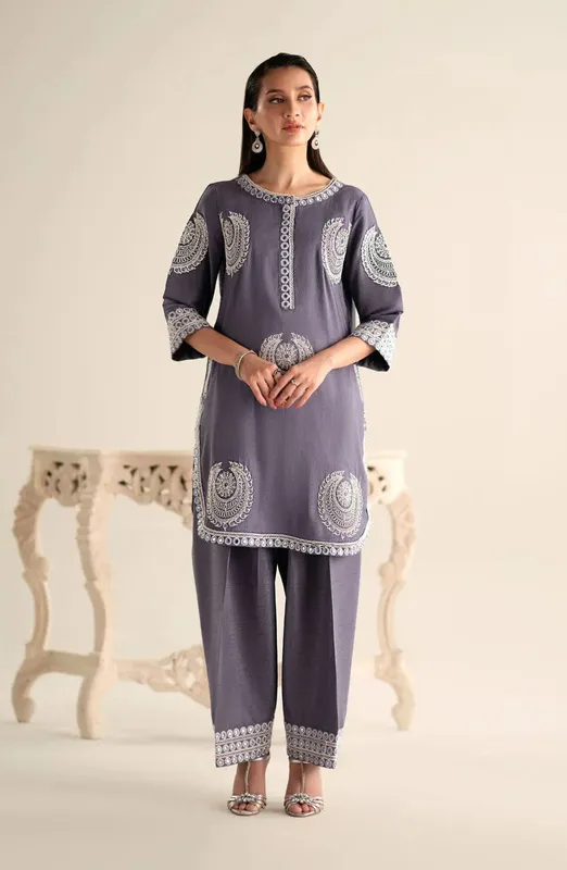 Maryum N Maria Lagom Ready to Wear Light Gray Viscose – view 1 – Poshaq
