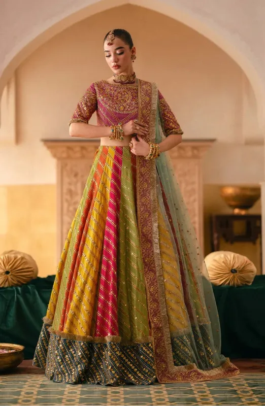 Maryum N Maria Gul Posh Wedding Formals Hot Pink Grip – view 1 – Poshaq