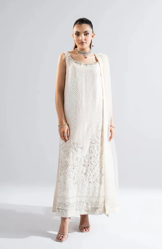 Maryum N Maria Riwayat Wedding Formals White Grip – view 1 – Poshaq