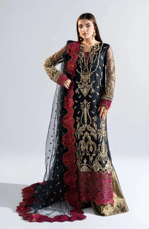 Maryum N Maria Riwayat Wedding Formals Black Tissue – view 1 – Poshaq
