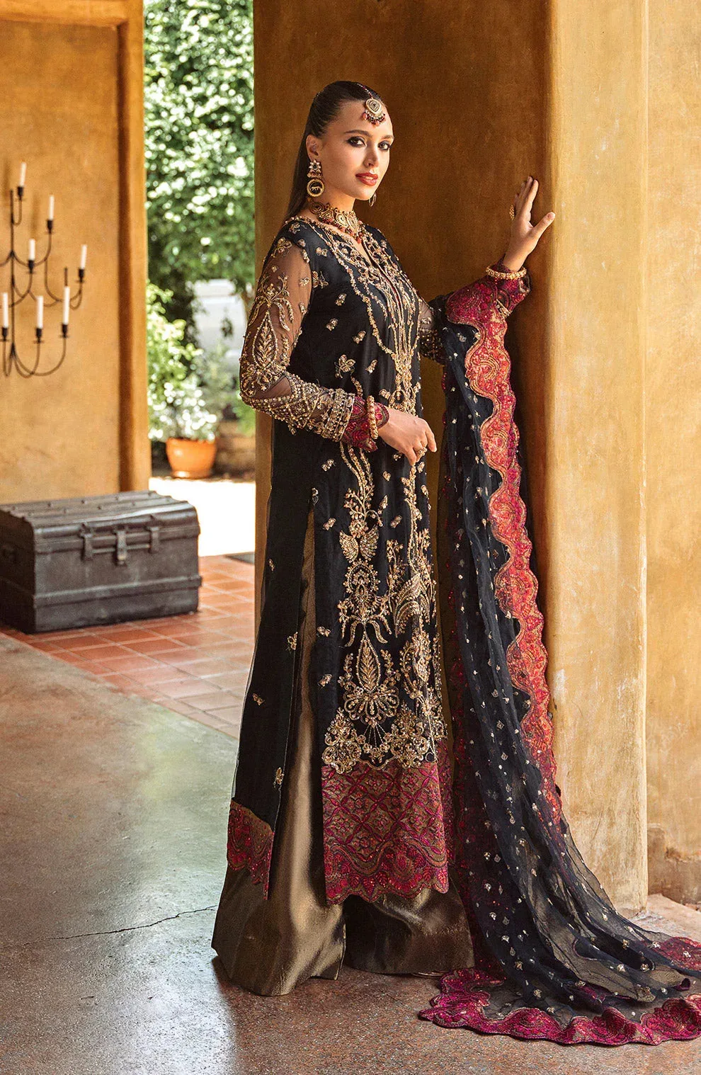 Maryum N Maria Riwayat Wedding Formals Black Tissue – view 3 – Poshaq