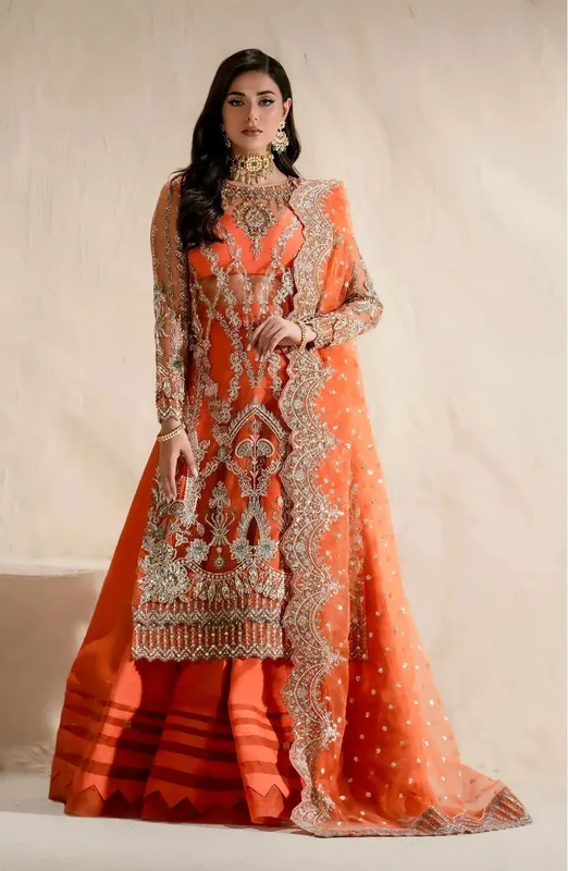 Maryum N Maria Luxury Formals Orange Organza – view 1 – Poshaq