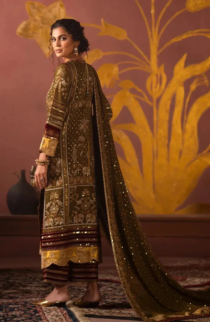 Maryum N Maria Luxury Formals Olive Velvet – view 2 – Poshaq