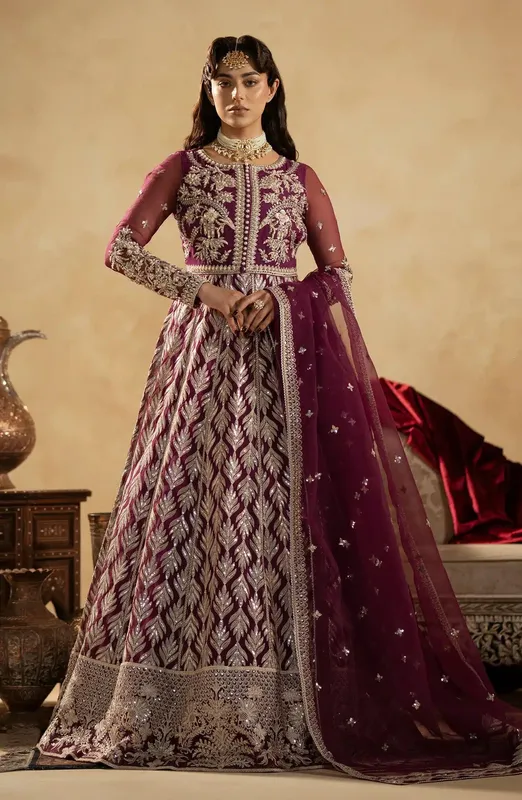 Maryum N Maria Zamani Beghum Formals 23 Purple Organza – view 1 – Poshaq