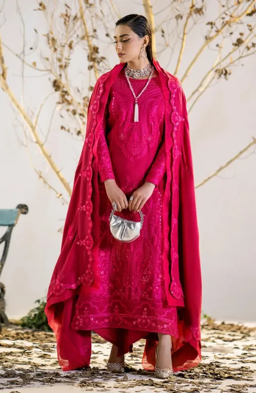 Maryum N Maria Shehr Bano Winter 23 Peach Organza – view 1 – Poshaq