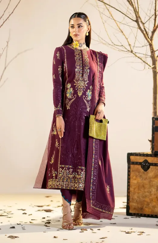 Maryum N Maria Shehr Bano Winter 23 Purple Organza – view 1 – Poshaq