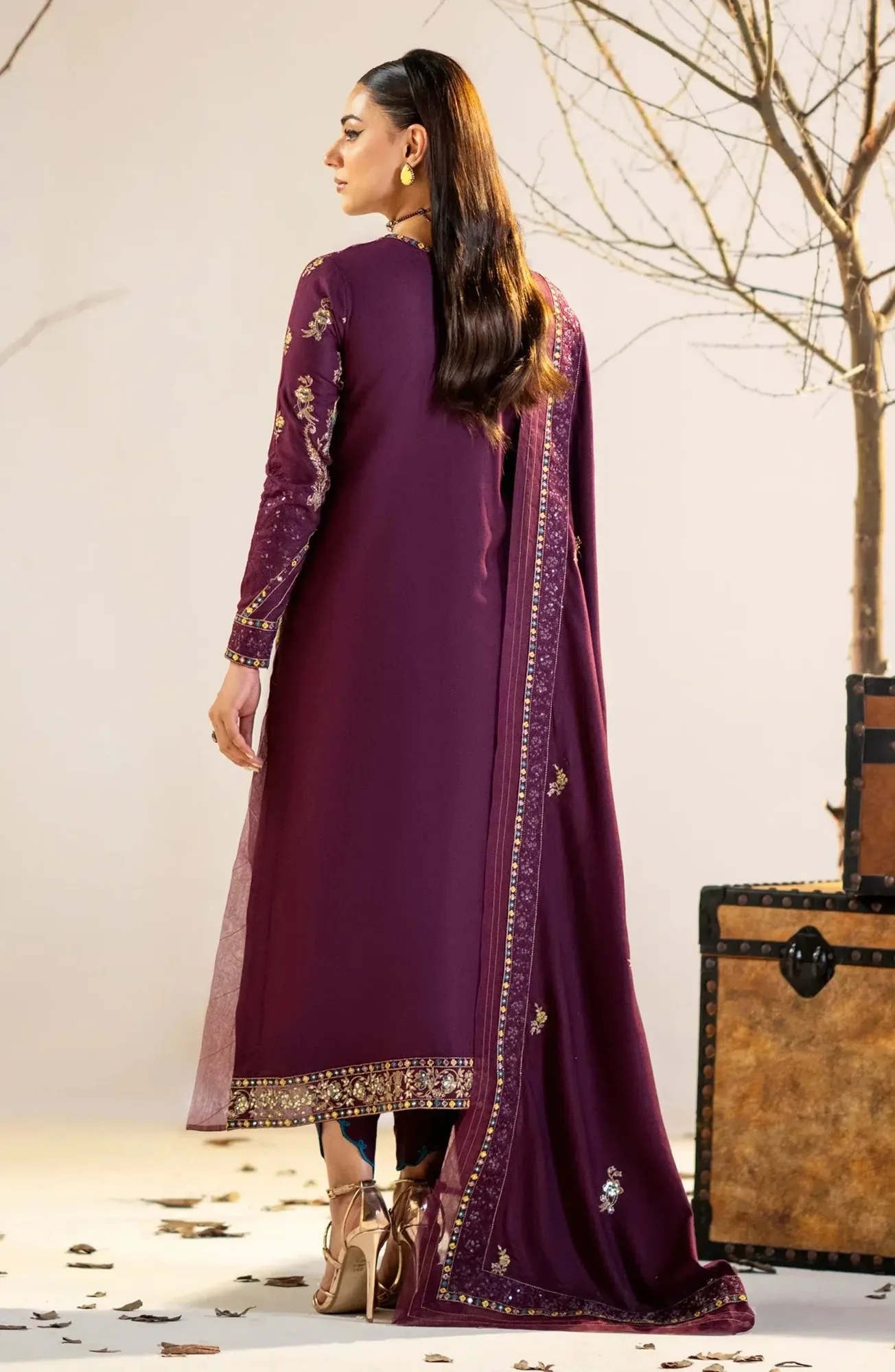 Maryum N Maria Shehr Bano Winter 23 Purple Organza – view 3 – Poshaq