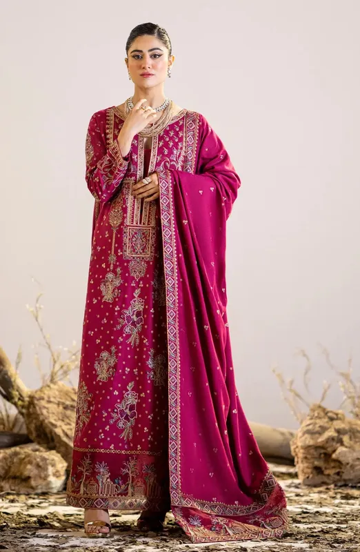 Maryum N Maria Shehr Bano Winter 23 Peach Organza – view 1 – Poshaq