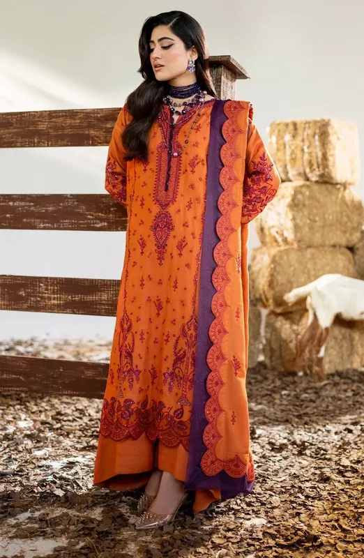 Maryum N Maria Shehr Bano Winter 23 Orange Organza – view 1 – Poshaq