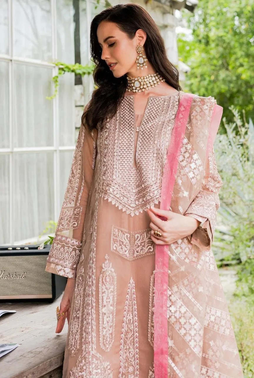 Maryum N Maria Sorina Luxury Chiffon 23 Beige Organza – view 2 – Poshaq