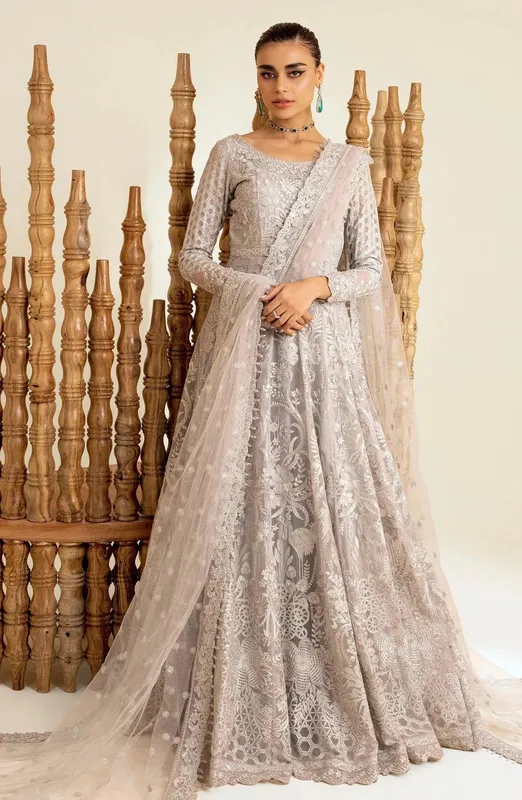 Maryum N Maria The Brides 23 Silver Organza – view 1 – Poshaq