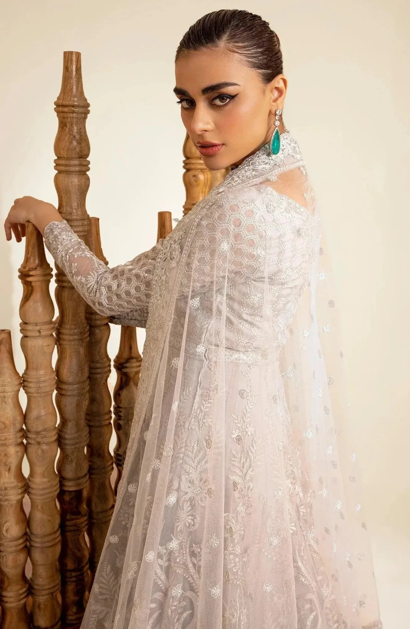 Maryum N Maria The Brides 23 Silver Organza – view 2 – Poshaq