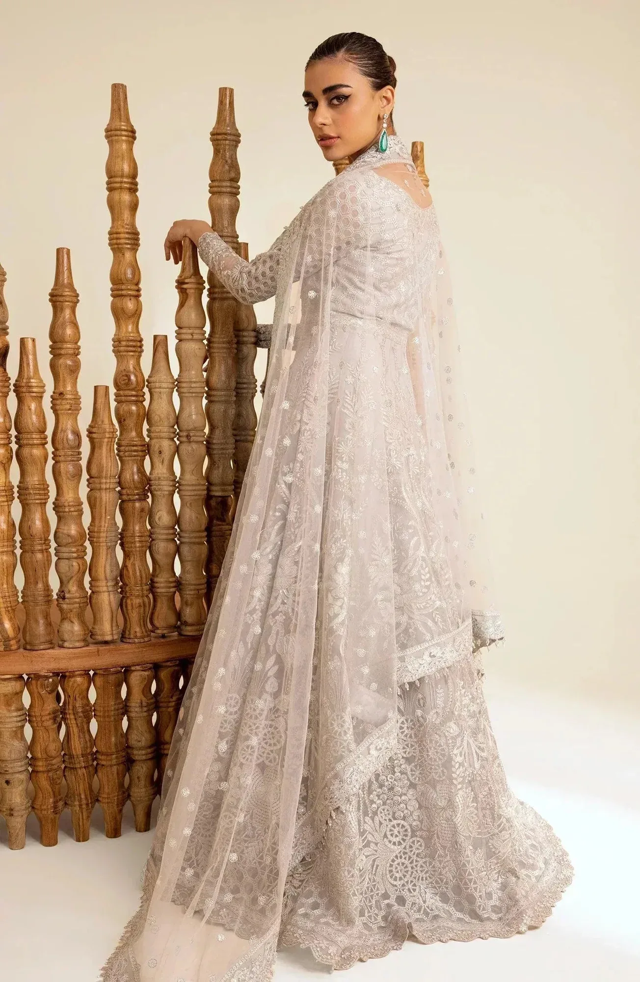 Maryum N Maria The Brides 23 Silver Organza – view 4 – Poshaq