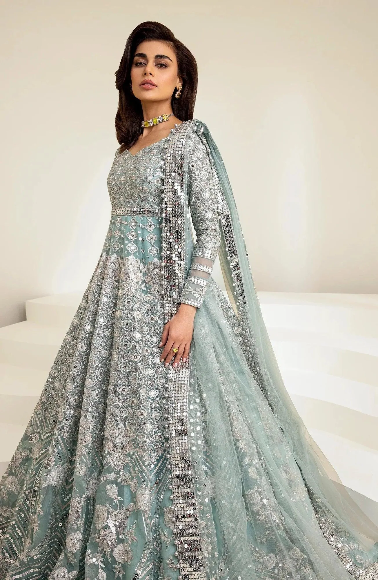 Maryum N Maria The Brides 23 Blue Organza – view 4 – Poshaq