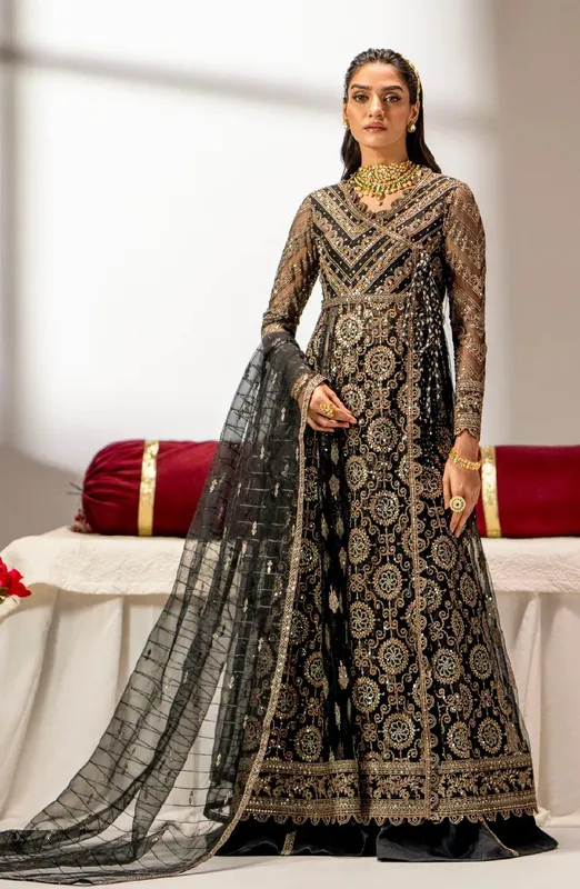 Maryum N Maria Alaia Wedding Formals Black Organza – view 1 – Poshaq